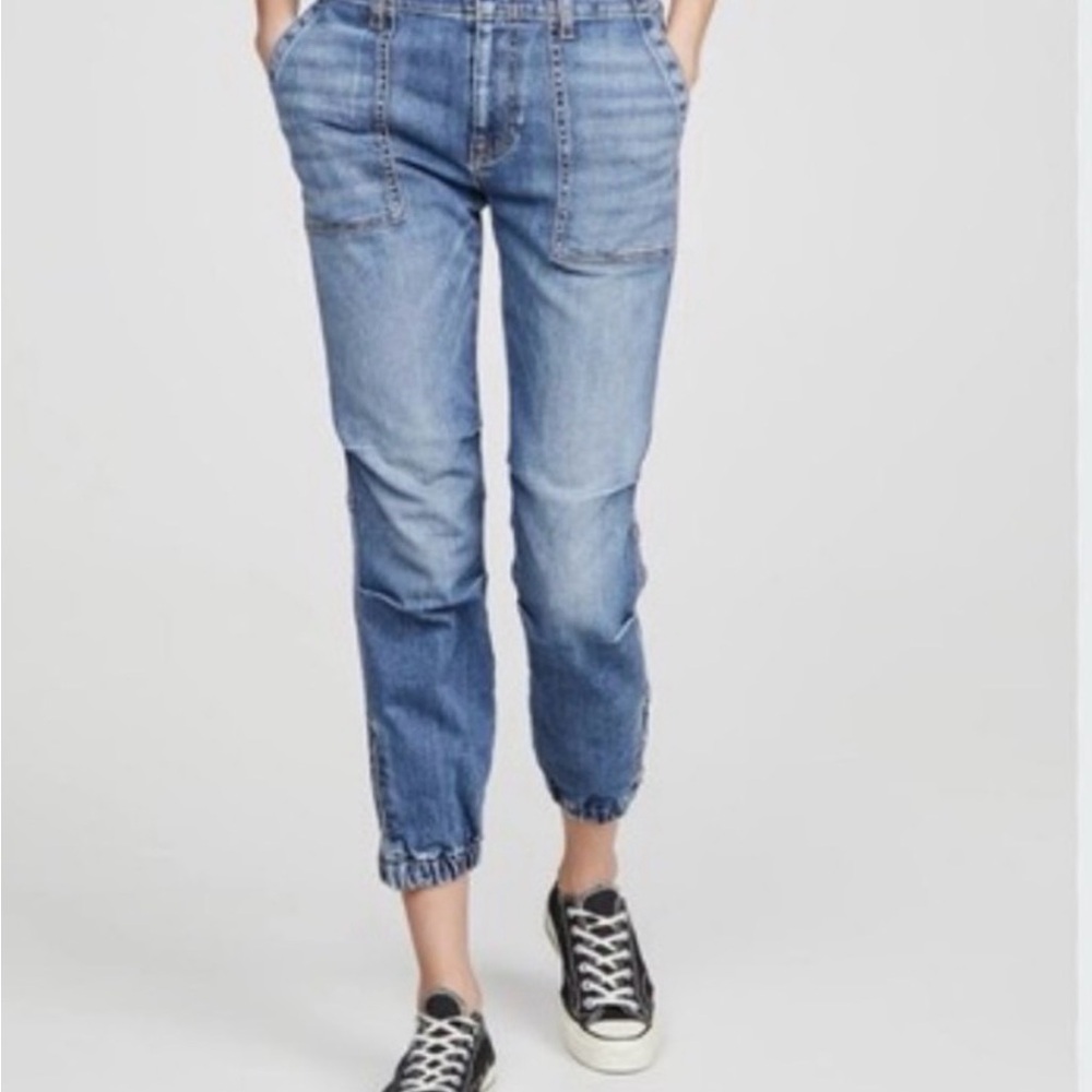 Nili Lotan Midrise Military cropped Blue Women's Jeans Sz 27 NWT - Picture 4 of 11